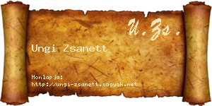 Ungi Zsanett névjegykártya
